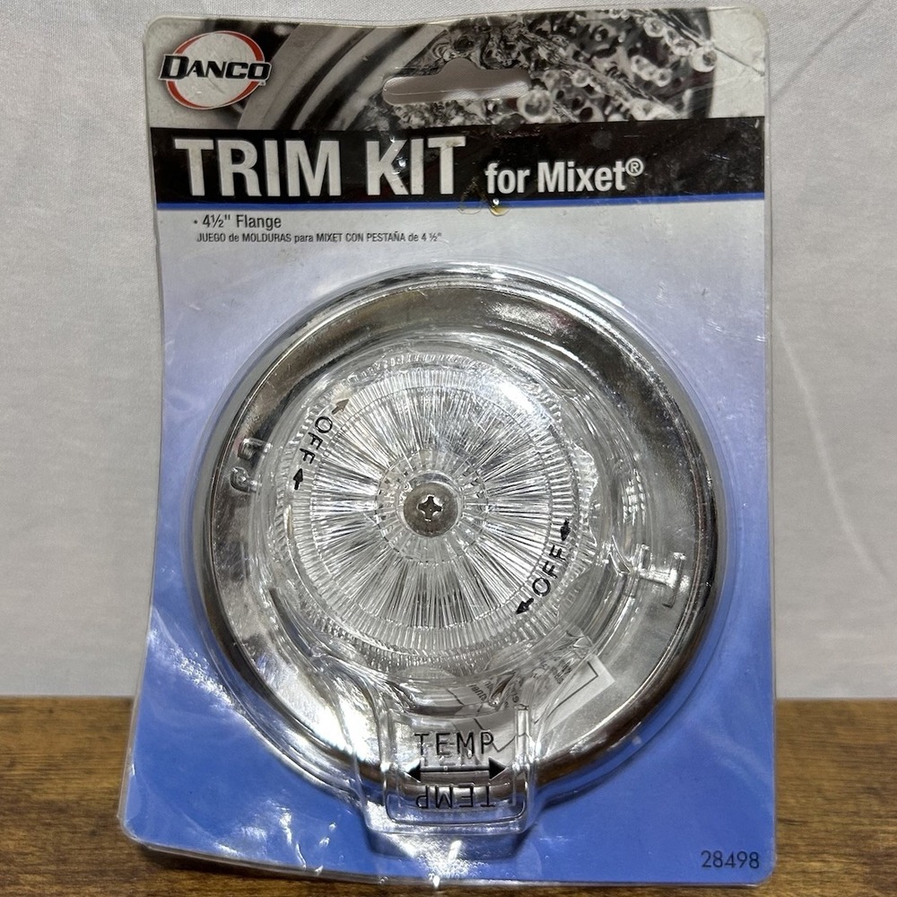 Danco 28498 4-1/2 Inch Trim Kit‎ For Mixet Showers In Chrome Finish